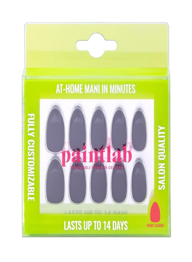 PaintLab Press-On Nails Manicure Kit, Noir Matte, 30-Piece Set, Long-Lasting Fake Nails with Glue, File, Prep Pad & Cuticle Stick - Image 2